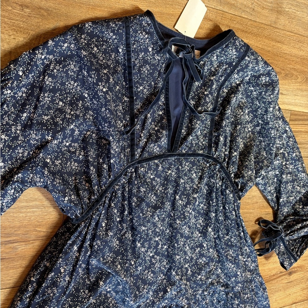 Petal and Pup Brooklyn Mini Dress - Blue Floral - Picture 7 of 10
